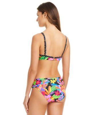 Bleu Rod Beattie Womens Extra Bold Bikini Top Hipster Bottoms In Multi