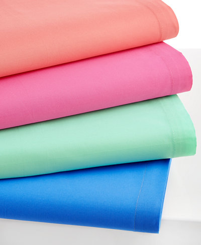 Whim by Martha Stewart Collection Solid Cotton Percale Sheet Sets, Only at Macy's