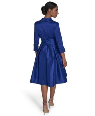 Petite Belted Taffeta Shirtdress