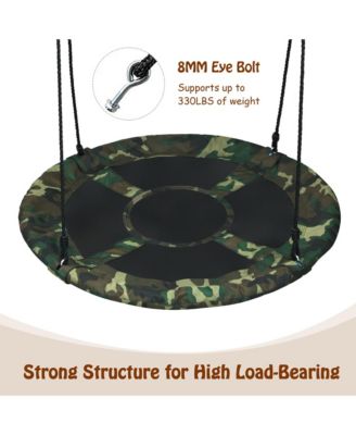 40'' Flying Saucer Tree Swing Outdoor Play Set w/ Adjustable Ropes