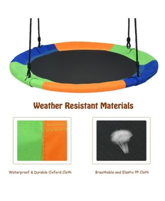 40'' Flying Saucer Tree Swing Outdoor Play Set w/ Adjustable Ropes