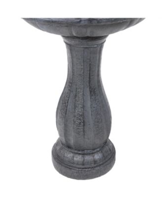 46" H Outdoor 2-Tier Pineapple Solar Water Fountain with Battery Backup