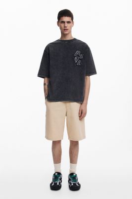 Men's Denim T-shirt Mickey Mouse