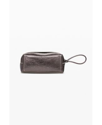 Women's Medium elongated metallic toiletry bag