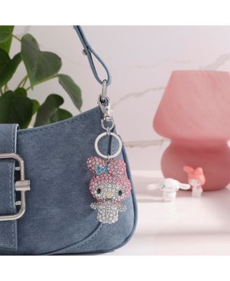 SALLY ROSE My Melody Keychain Official License, Multicolored Pave Crystal Sanrio Keychain with Lobster Clip