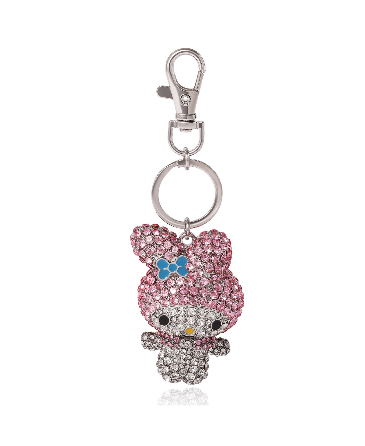 Sanrio My Melody Pink Crystal Bag Charm Keychain - Pink/blue