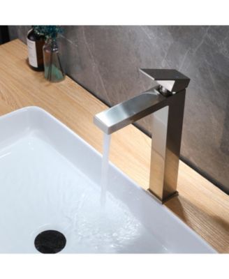 Single Hole Single Handle Bathroom Vessel Sink Faucet With Supply Hose