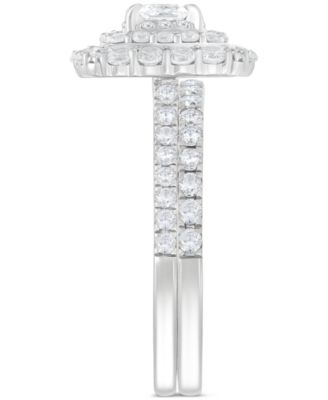 Diamond Princess Triple Halo Bridal Ring Set (1-1/2 ct. t.w.) in 14k White Gold