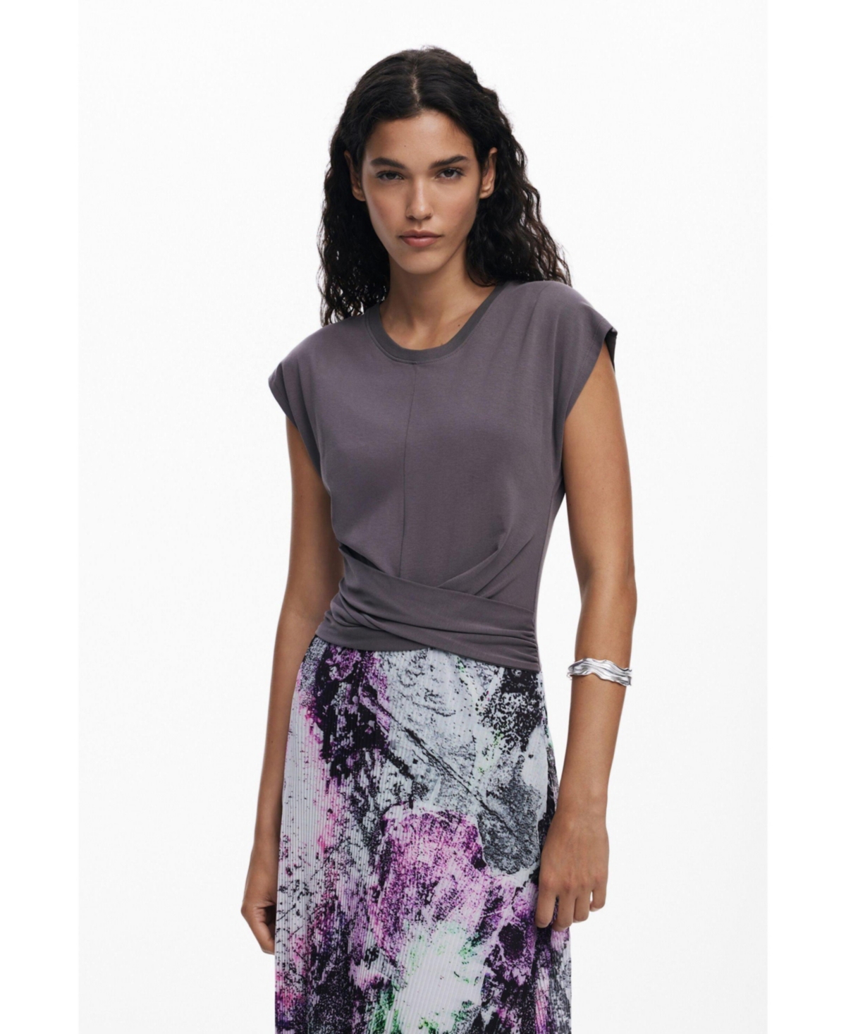 Desigual Women's Dress Designed By Mr. Christian Lacroix In Gray