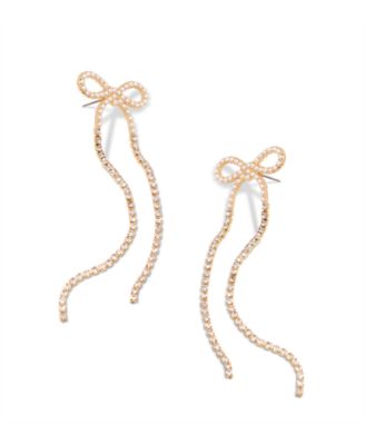 Adeline Gold Plated Bow Statement Earrings