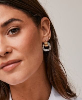 Meg Knot Two-Tone Stud Earrings