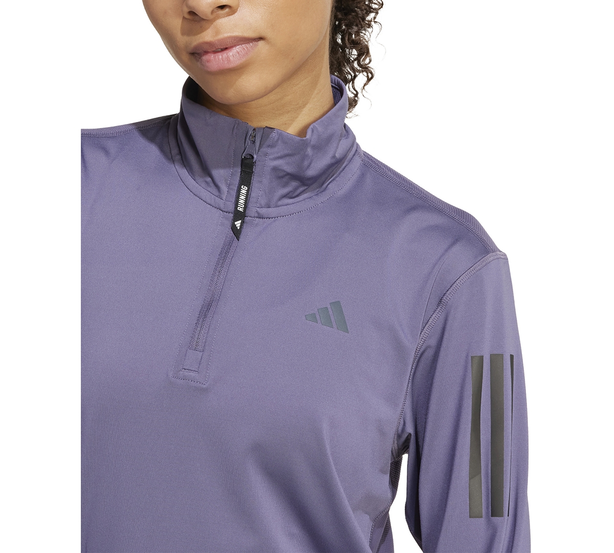 Adidas Originals Women's Own The Run Half-zip Sweatshirt In Gray