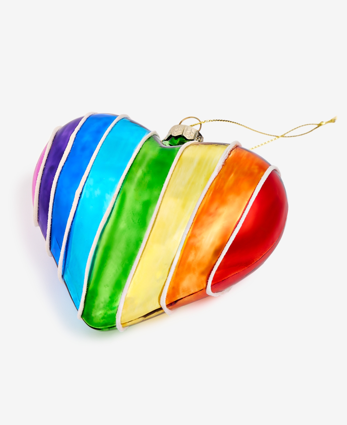 Holiday Lane Love Is Love Rainbow Heart Ornament, Macy's Exclusive In Transparent