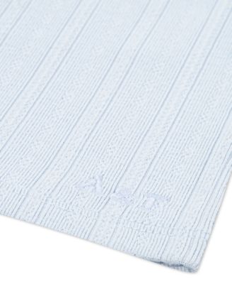 Girls Pointelle Knit Square Neck T-Shirt