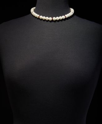 Color Pav&eacute; & Imitation Pearl Beaded Collar Necklace, 16" + 2" extender, Macy's Exclusive  