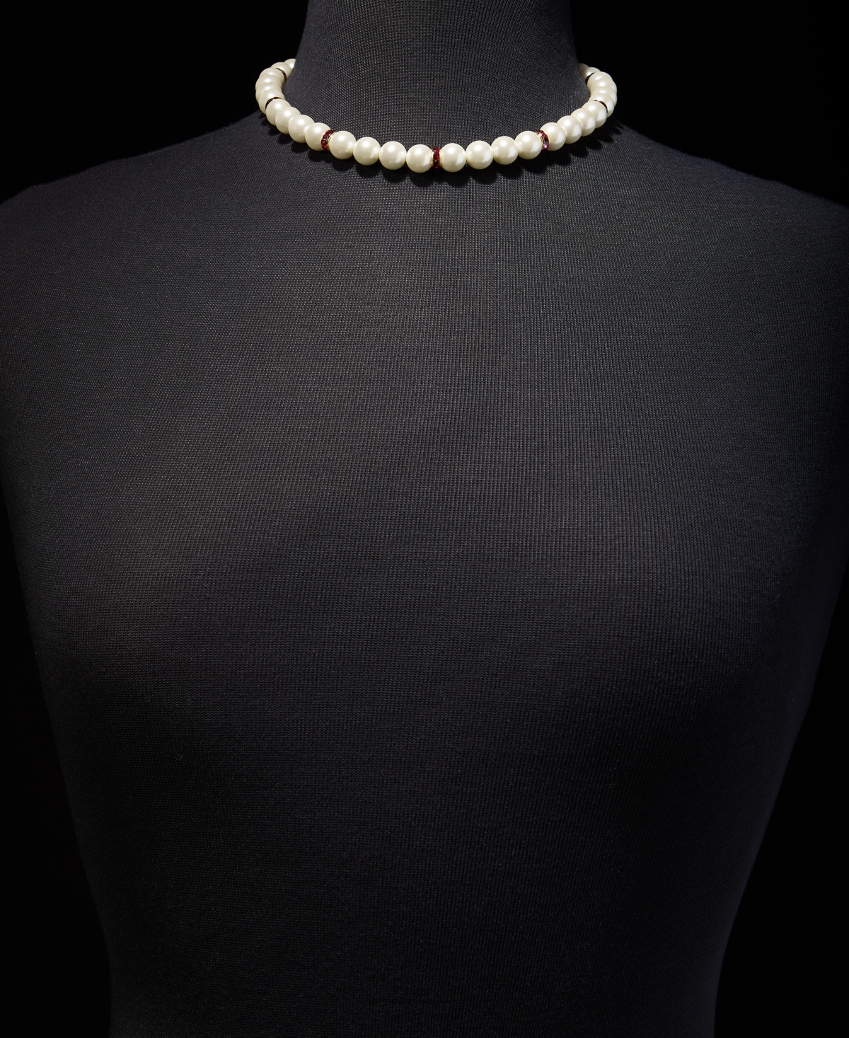 Charter Club Color Pave & Imitation Pearl Beaded Collar Necklace, 16" + 2" extender, Macy's Exclusive