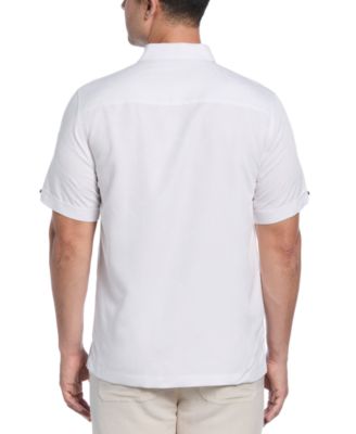 Men's Palm Print Short-Sleeve Button-Down Shirt