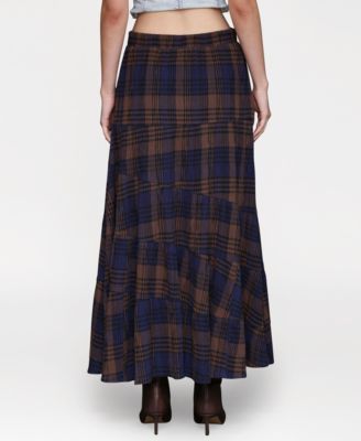 Women's Printed Tiered Maxi Skirt