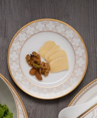 Trefolio Gold Set of 4 Bread & Butter/Appetizer Plates, 6.50"