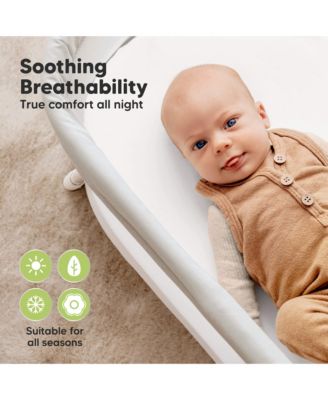 2pk Soothe Waterproof Bassinet Sheets for Girls, Boys, 33x17 Universal Baby Bassinet Mattress Protector Cover