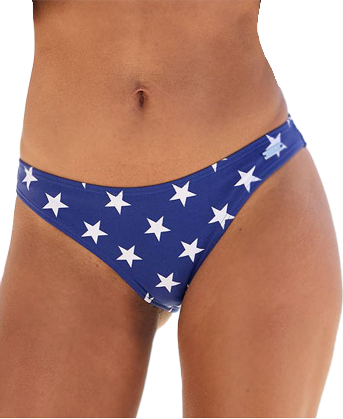 Women's Pattern Classic Bikini Swimsuit Bottom - Navy printed