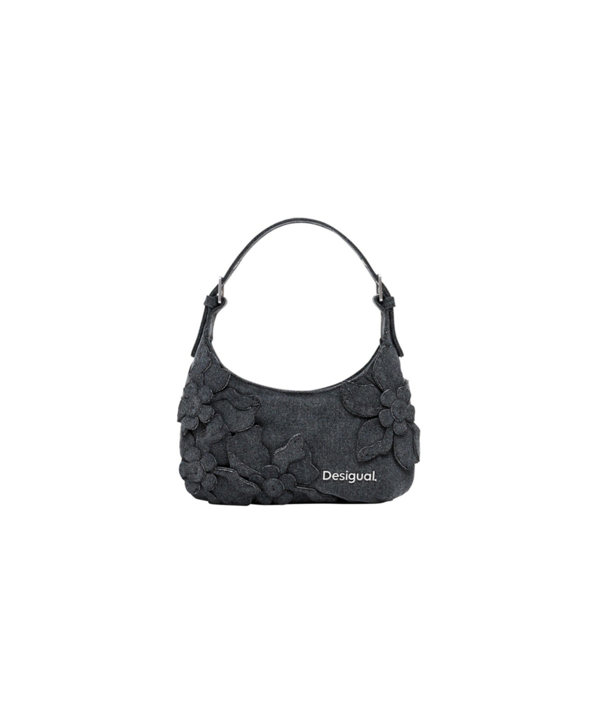 Women's Small floral applique bag - Dark gray