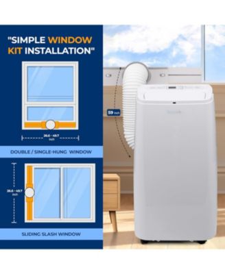 Portable Air Conditioner - Compact Home AC Cooling Unit with Built-in Dehumidifier & Fan Modes, Includes Window Mount Kit (12,000 BTU)