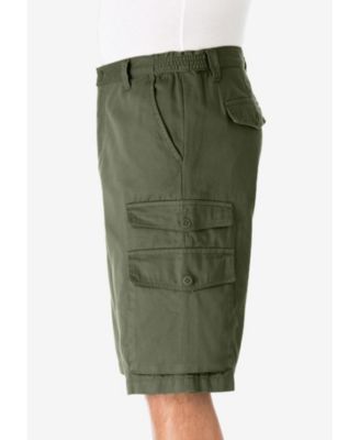 Big & Tall 12" Side Elastic Cargo Shorts