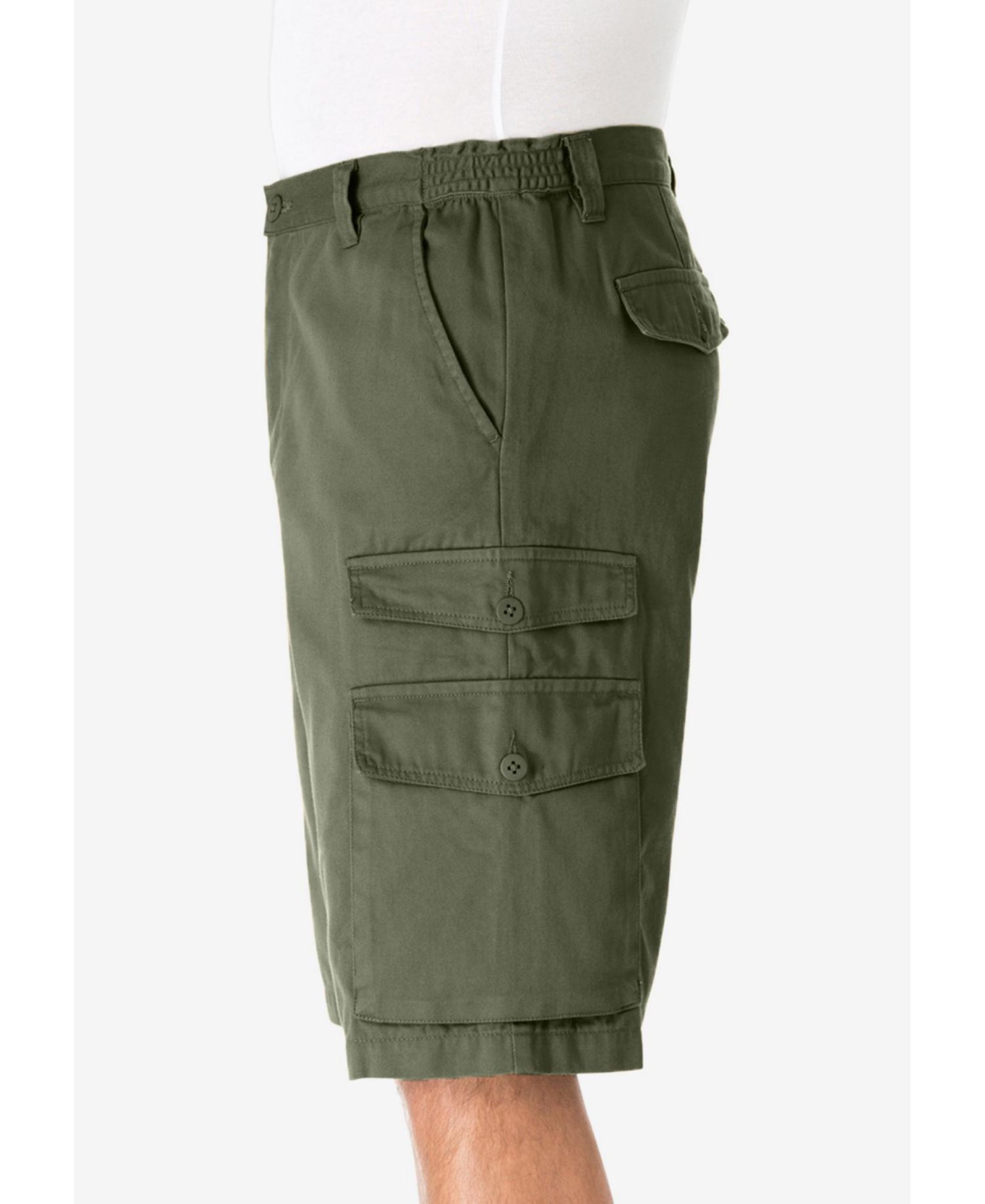 Men's 12 inch Side Elastic Cargo Shorts