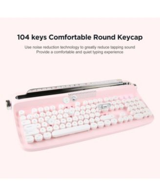 ACTTO B503 Wireless Keyboard Retro Bluetooth Aesthetic Typewriter Style Keyboard with Integrated Stand
