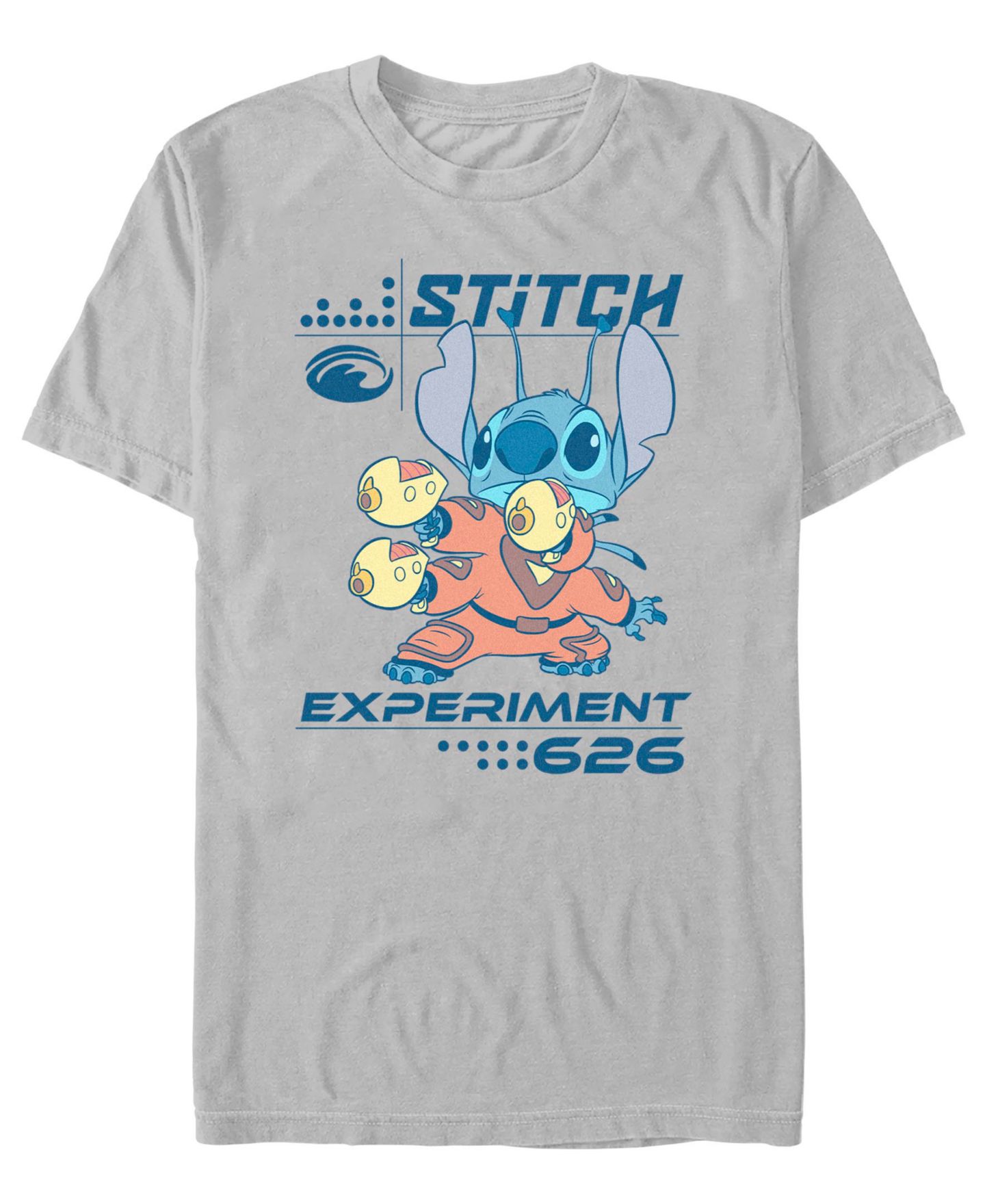 Мужская футболка Lilo Stitch Experiment 626 Short Sleeve, цвет: Серебряный — фото 1