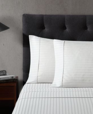 Dobby Stripe 290-Thread Count Cotton 4-Pc. Sheet Set, Queen