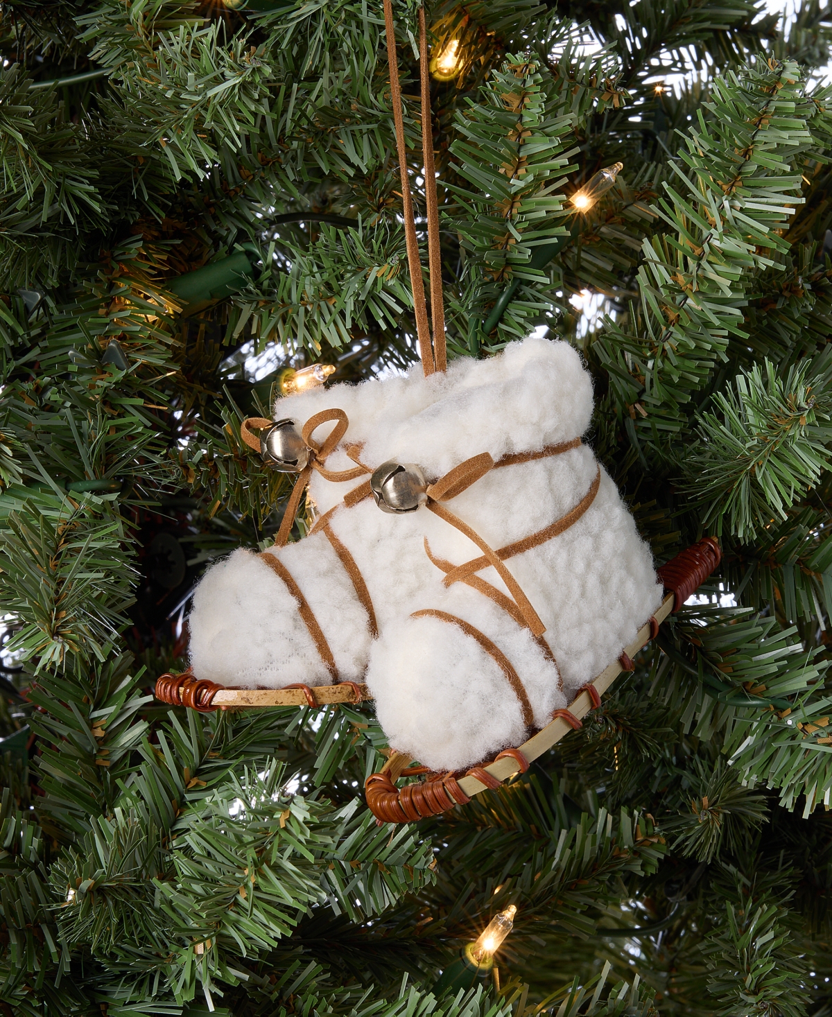 Holiday Lane Nordic Wonderland Snowshoes Ornament, Macy's Exclusive