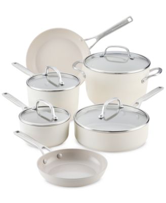 KitchenAid - 10- Pc. Hard-Anodized Ceramic Induction Cookware Set