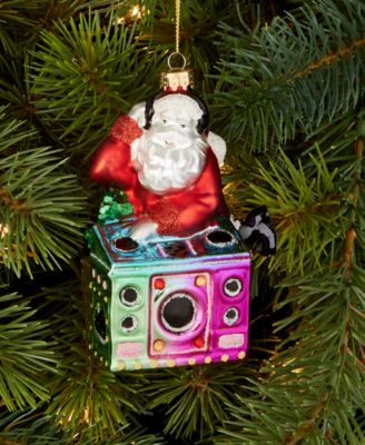  Merry Magic Glass DJ Santa Ornament, Macy's Ornament