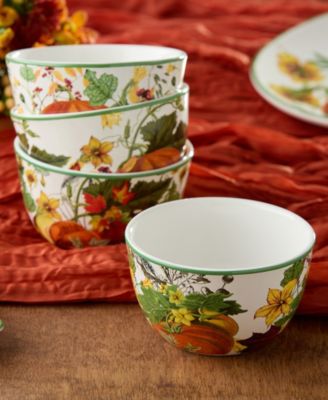 Harvest Fields Ice Cream Bowls, Set of 4