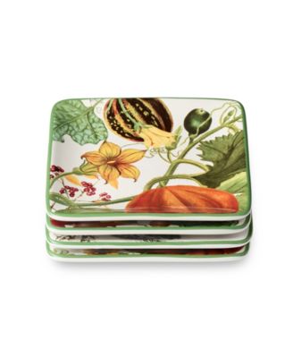 Harvest Fields Canape Plates, Set of 4