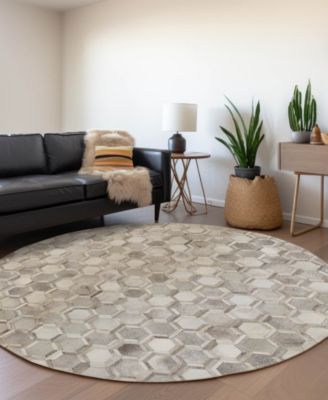 Bozeman Washable BM1 8'x8' Round Area Rug