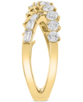 EFFY&reg; Lab Grown Diamond Crisscross Ring (1-3/8 ct. t.w.) in 14k Yellow Gold