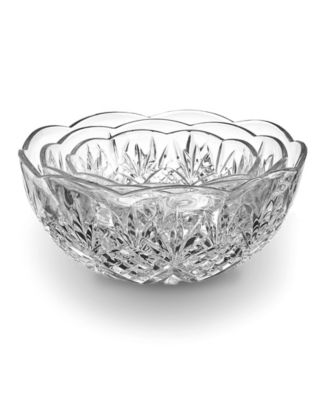 Dublin Crystal Scalloped 3 Piece Serving Bowl Set