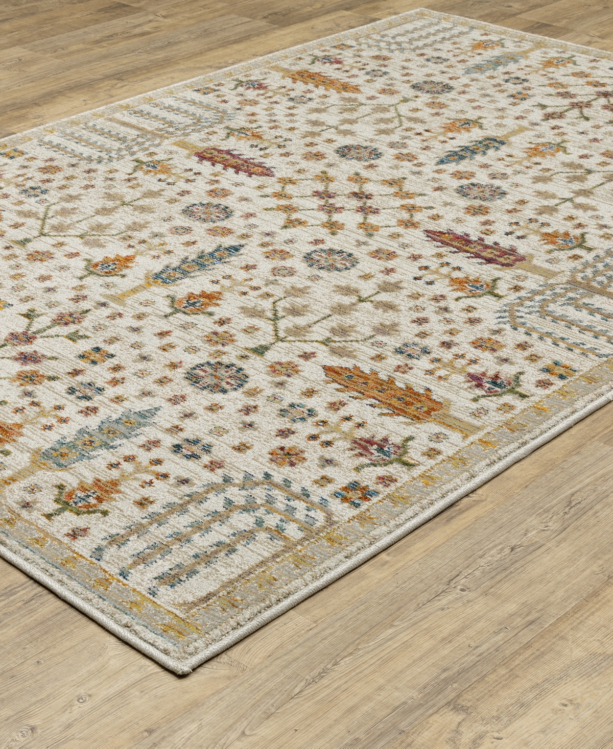 Oriental Weavers Andorra 2449b 7'10"x10'10" Area Rug In White