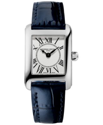 Frederique Constant - Women's Swiss Carree Blue Leather Strap Watch 23mm