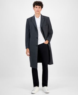 Men's Classic-Fit Solid Pure Cashmere Overcoat