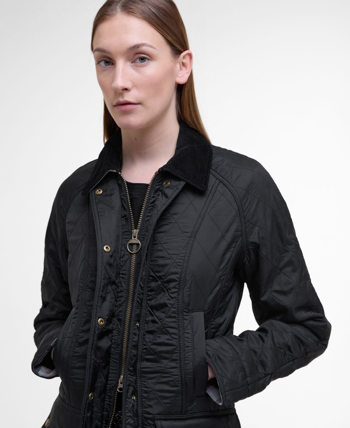 Женская куртка Barbour Beadnell Polarquilt, цвет: Чёрный — фото 2