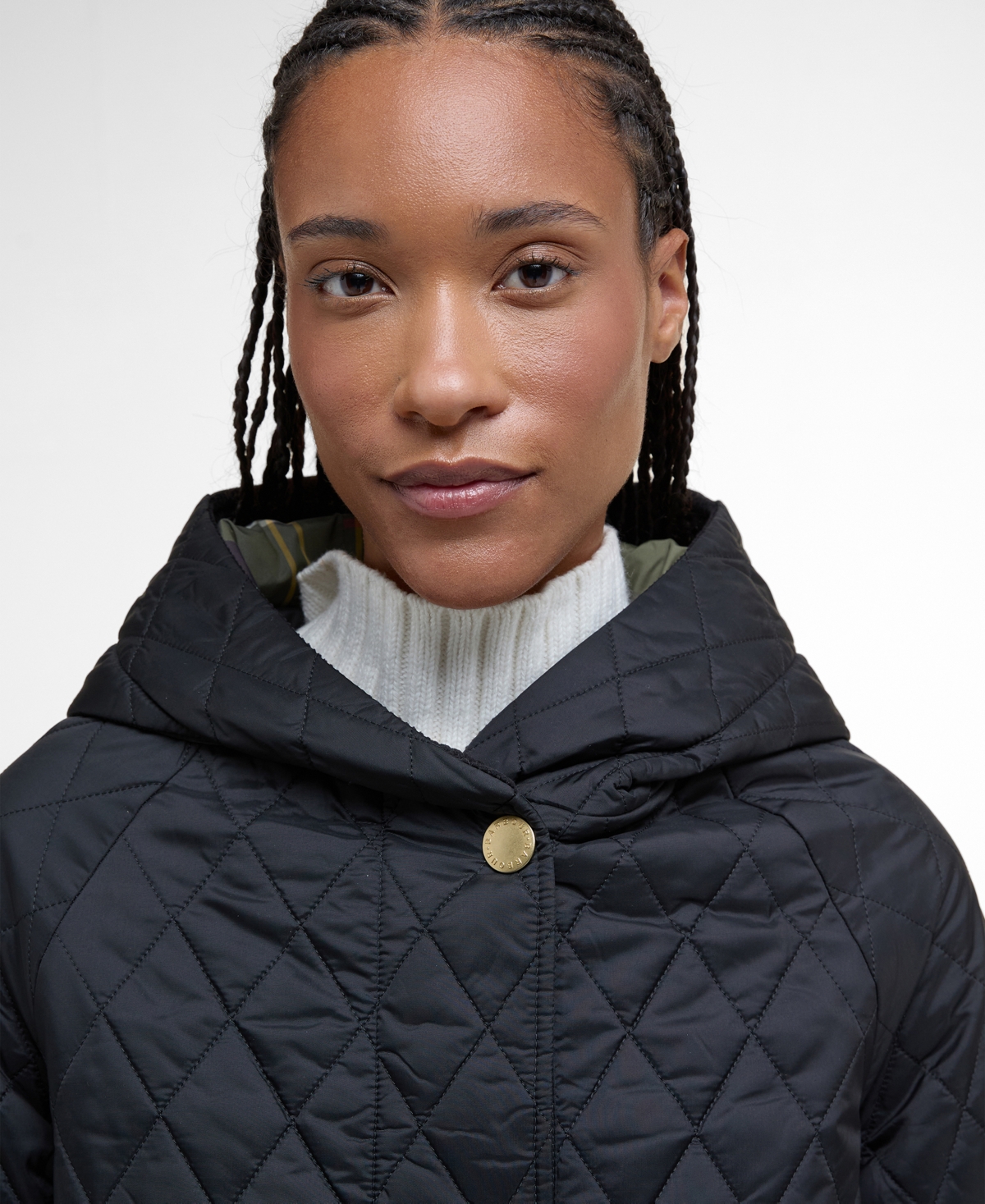 Barbour Hilary Longline Quilted Jacket In Black