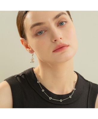 Sterling Silver Dari Onyx Flower Necklace