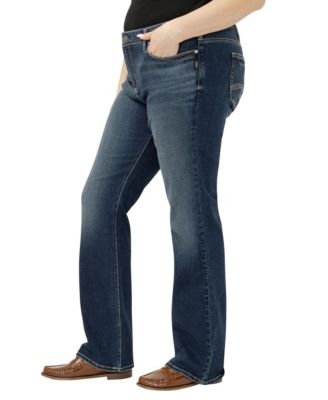 Plus Size Elyse Mid Rise Comfort Fit Bootcut Jeans