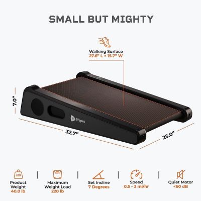 Mini Walking Pad Treadmill – 30" Compact Under-Desk Treadmill with Adjustable Incline, 3MPH Max Speed & No Installation Required