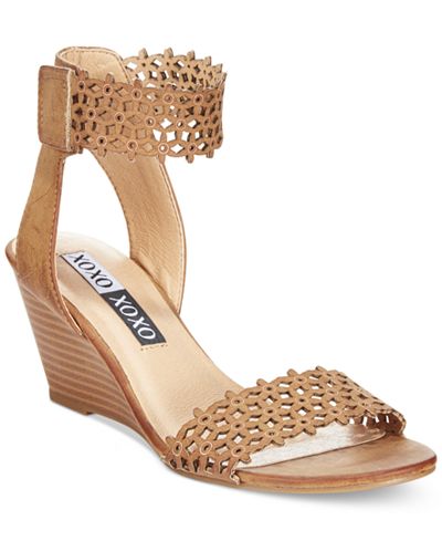 XOXO Sadler Ankle-Strap Demi Wedge Sandals - Sandals - Shoes - Macy's