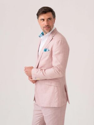 Men's Linen/Wool/Silk Blend Tailored Blazer